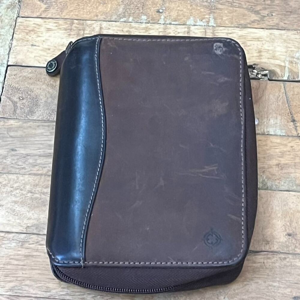 Vintage Franklin Covey Leather Portfolio Planner Folder Zip-Around Closure - Picture 8 of 11